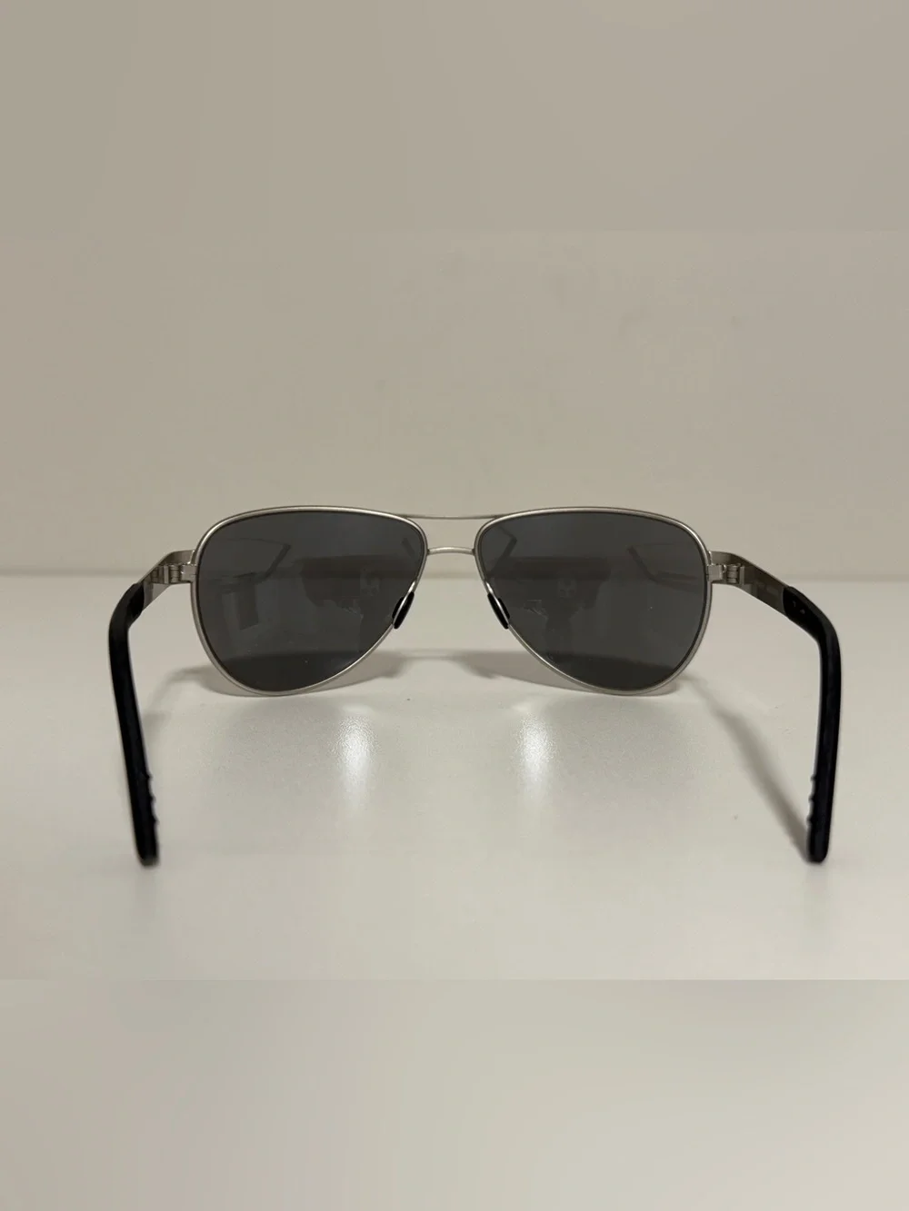 Revision Military Alphawing Aviator Sunglasses Silver Stainless Steel 59-13-125